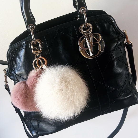 Authentic Dior Gorgeous Black Medium Leather Cannage Granville Bag - Picture 15 of 16